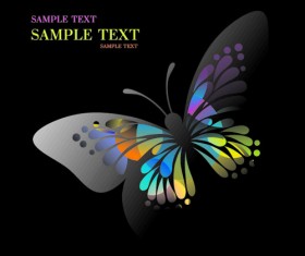 Beautiful floral butterfly creative background art 04