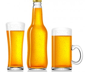 Beer and glass cup design graphic vector 02