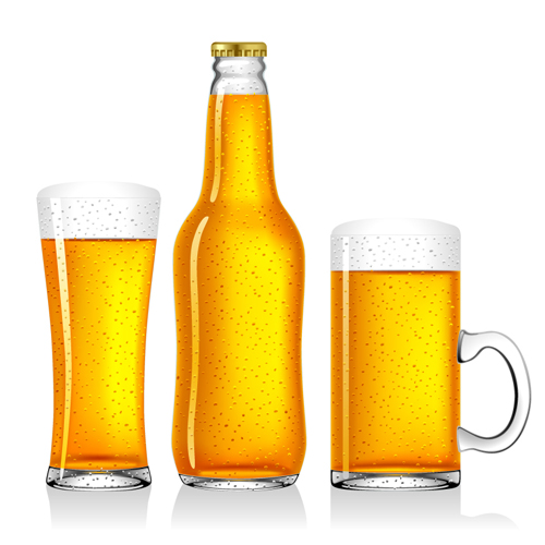 Beer and glass cup design graphic vector 02