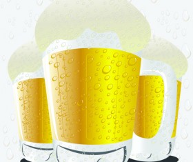 Beer and glass cup design graphic vector 03