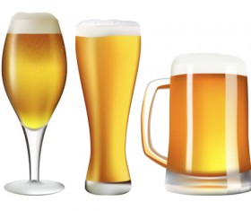 Beer and glass cup design graphic vector 05