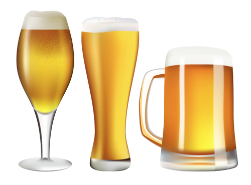 Beer and glass cup design graphic vector 05