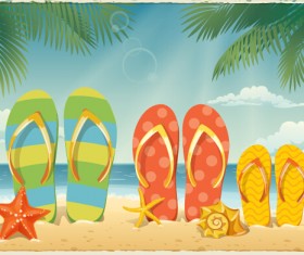 Best summer holiday beach vector background 02
