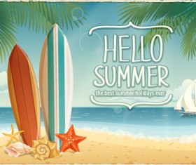 Best summer holiday beach vector background 04
