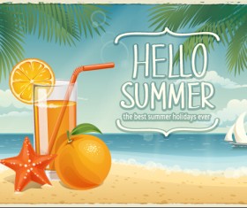 Best summer holiday beach vector background 05