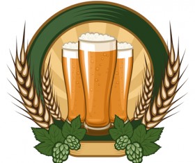 Blank beer labels design vector