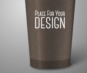 Blank paper coffee cup design vector