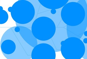 Blue circle psd tech background