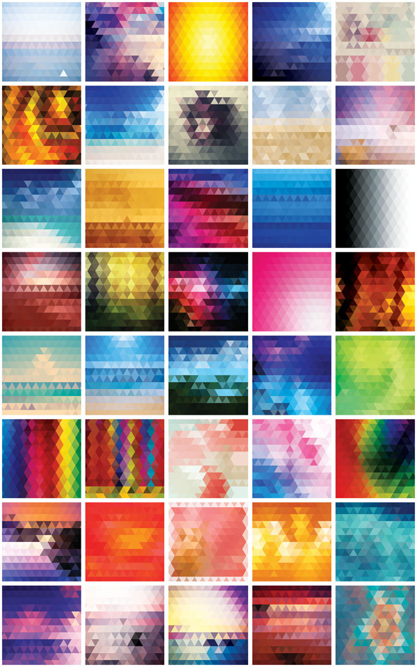 Blurred mosaics vector background material set
