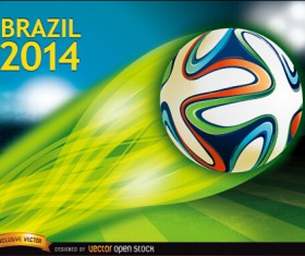 Brazil 2014 soccer championship background vector 02