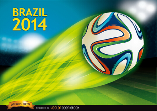 Brazil 2014 soccer championship background vector 02