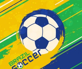 Brazil soccer world cup vector background 02