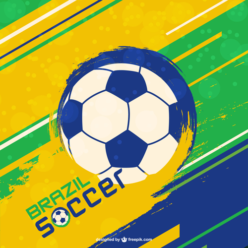 Brazil soccer world cup vector background 02
