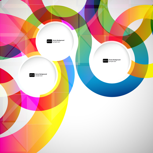 Bright colored round abstract background 01