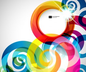 Bright colored round abstract background 04
