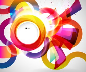 Bright colored round abstract background 05