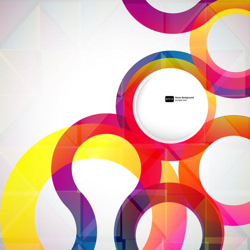 Bright colored round abstract background 06