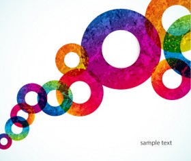 Bright colored round abstract background 07
