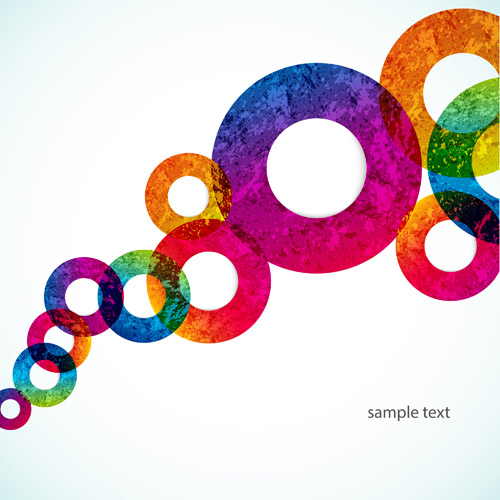 Bright colored round abstract background 07
