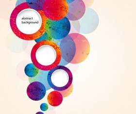 Bright colored round abstract background 09