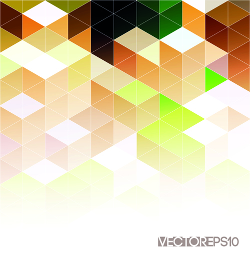 Bright triangles pattern vector background 05