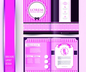 Business brochure cover layout design vector material 01