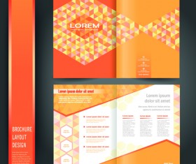 Business brochure cover layout design vector material 02