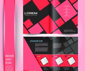 Business brochure cover layout design vector material 03