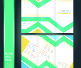 Business brochure cover layout design vector material 05