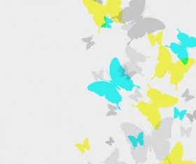 Butterflies brushes background vector