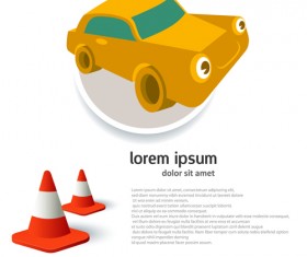 Car advertising poster template design vector 02