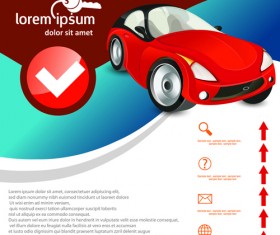 Car advertising poster template design vector 03