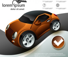 Car advertising poster template design vector 04