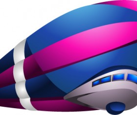 Cartoon hot balloon vector material