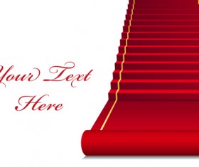 Celebration red carpet background vector 01