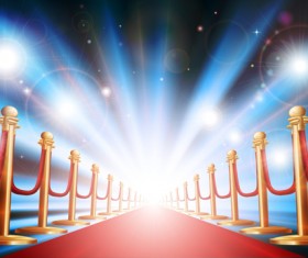 Celebration red carpet background vector 02