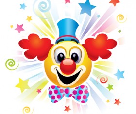 Circus clown poster background vector