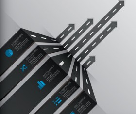 City street traffic Infographic elements vector 01