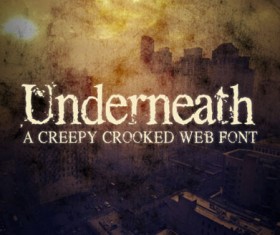 Classic creepy crooked web font
