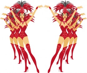 Classic girls show design vector graphics 01