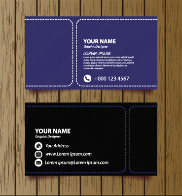 Classic modern business cards vector material 01