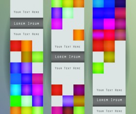 Classic web banner design vector material 04