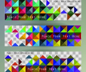 Classic web banner design vector material 05