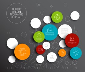 Colored circles infographic template vector graphics 01