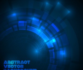 Concept dark blue technical vector background 04