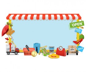 Creative advertising boards vector material 03