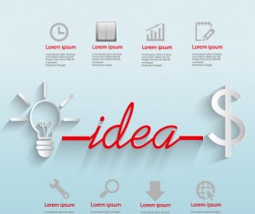 Creative business Idea template graphics vector 03