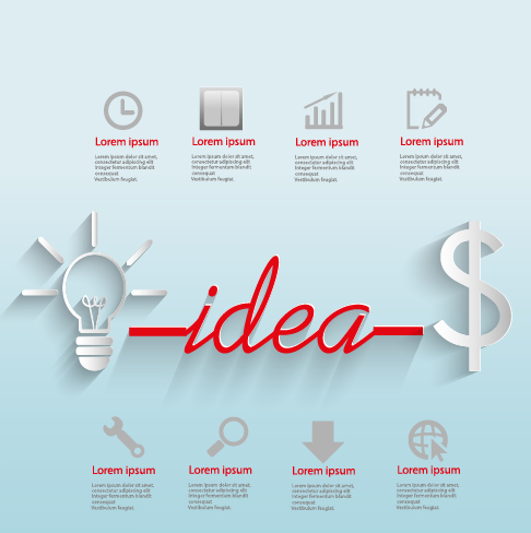 Creative business Idea template graphics vector 03