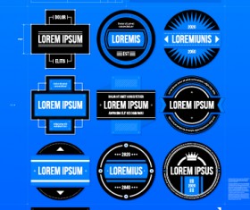 Creative business labels design graphic vector 04