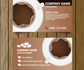 Creative coffee house business cards vector graphic 02